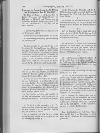 The Reichsgesetzblatt Teil I page on which the measure was published
