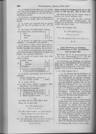 The Reichsgesetzblatt Teil I page on which the measure was published