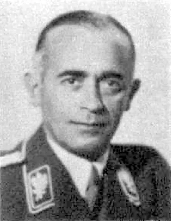 Portrait photograph of a man in uniform with a moustache